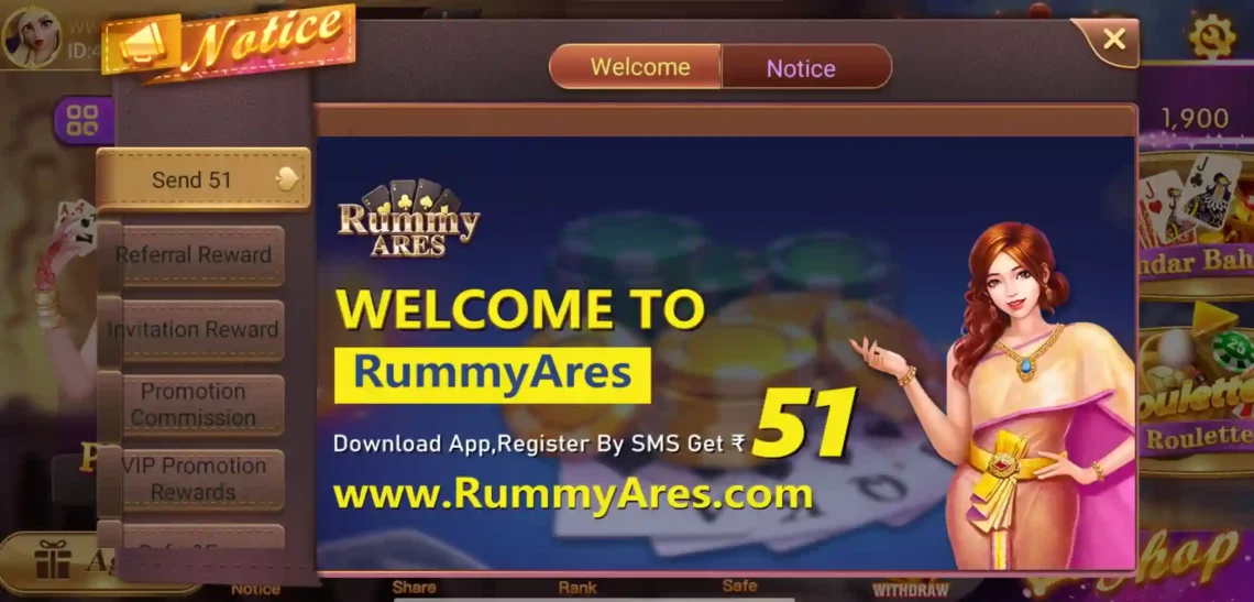 Register in Rummy Ares App