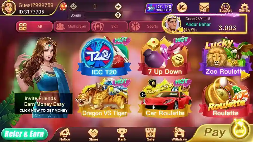 Games Available in Teen Patti Party App